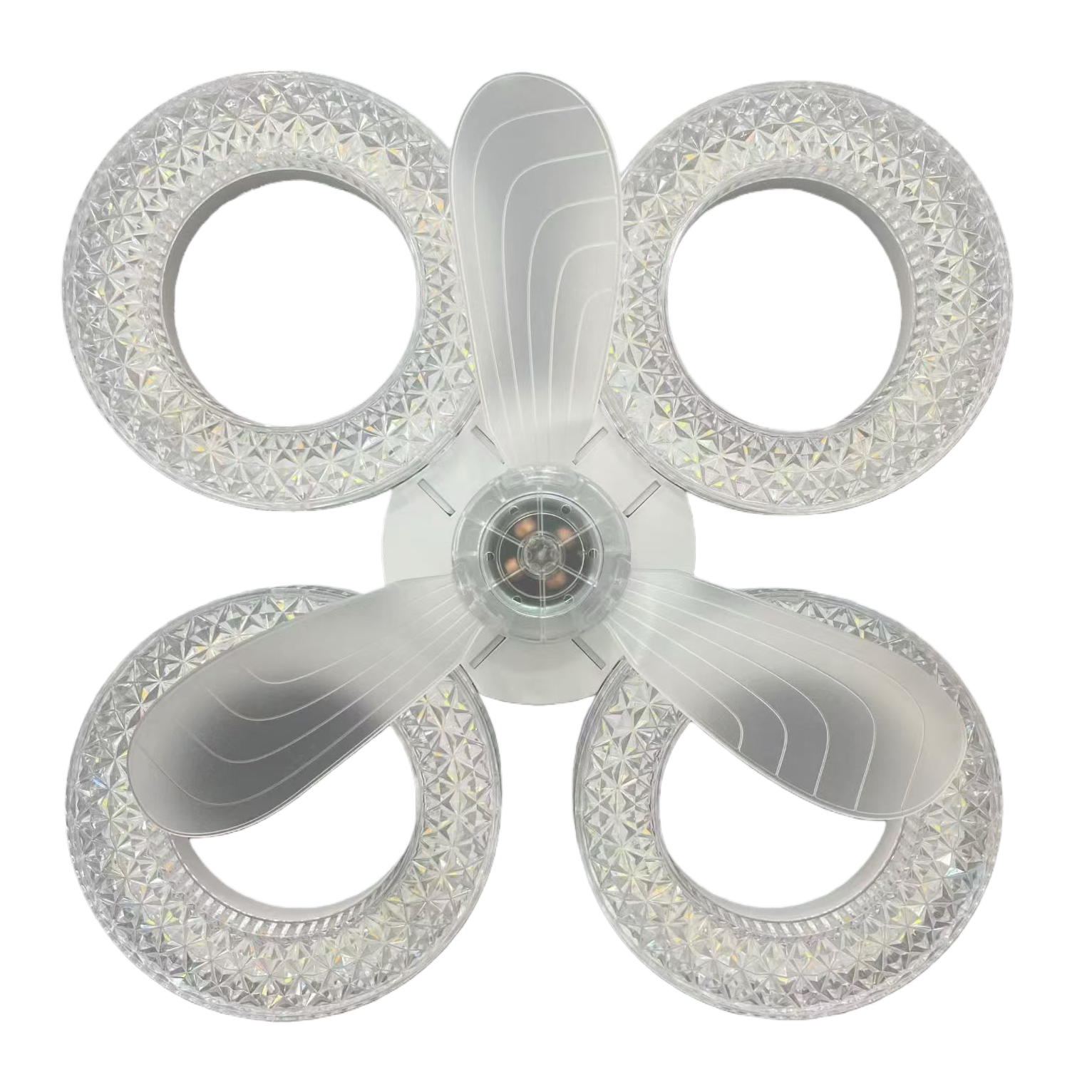 Creative circular lighting fixtures, LED lighting fan lamps, silent ceiling fans, modern and simple lighting fan combinations Item Picture