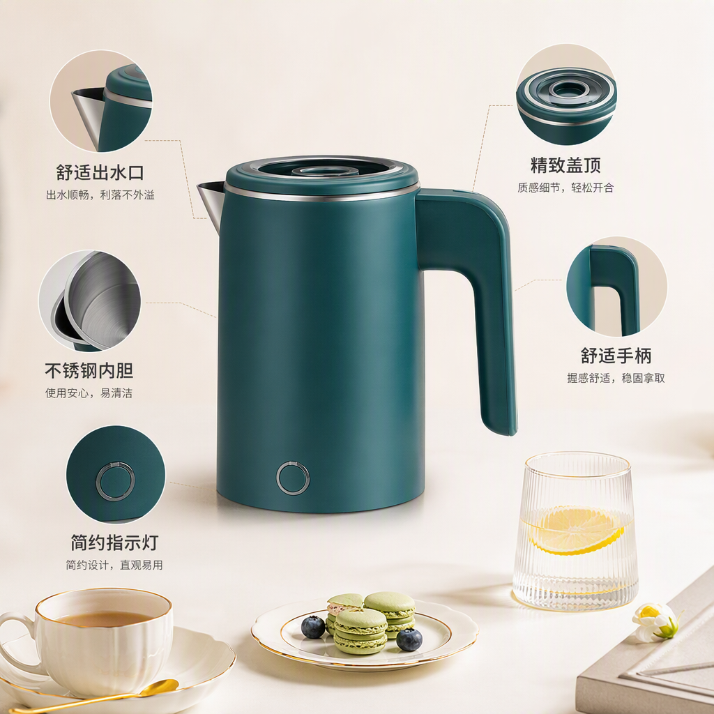 The multi-functional smart electric kettle is a household appliance that can quickly boil water and keep warm. It has a large capacity and is convenient and practical details Picture