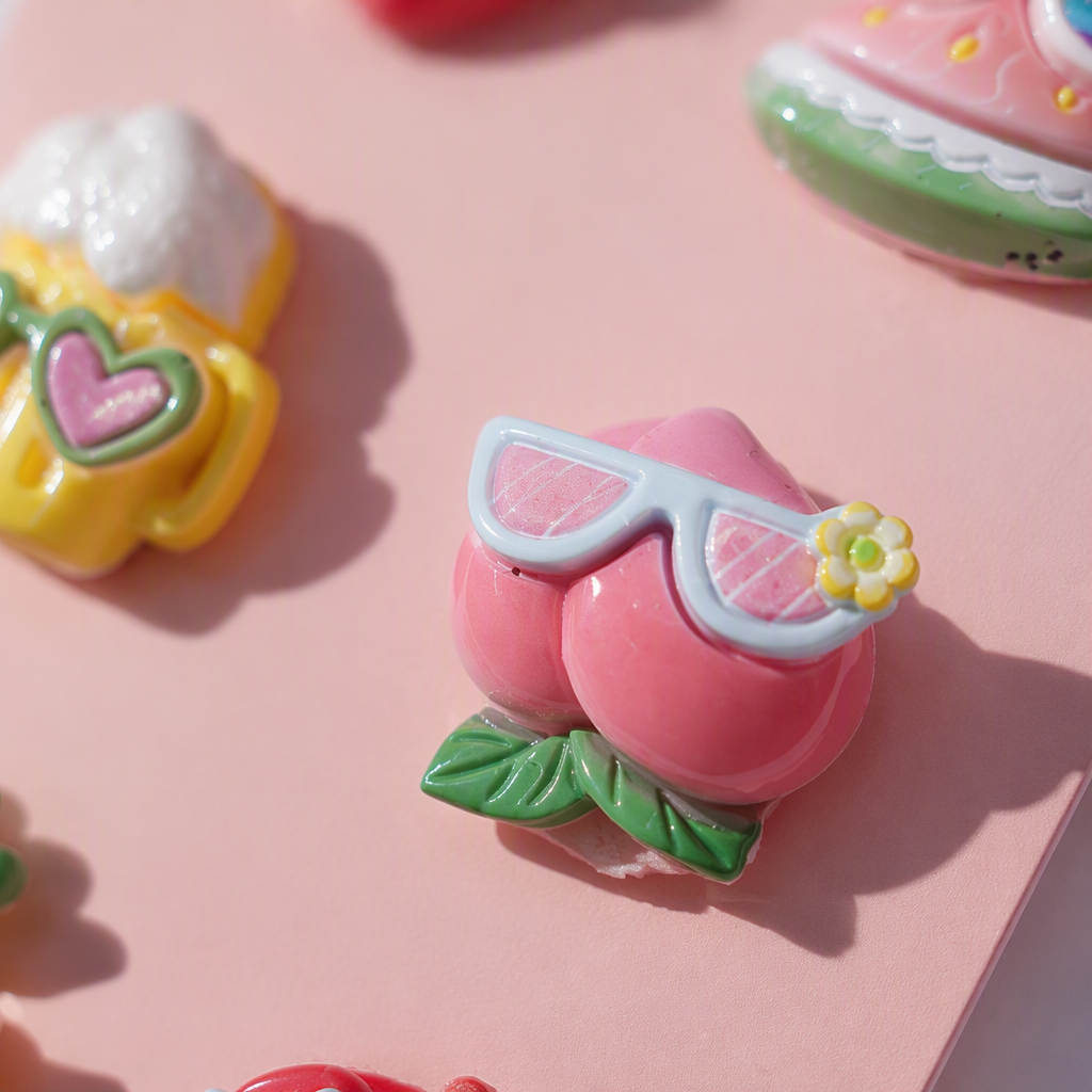 Pink card fruit-shaped accessory set, cute handmade DIY creative gift, girlish accessory combination Application Scenario