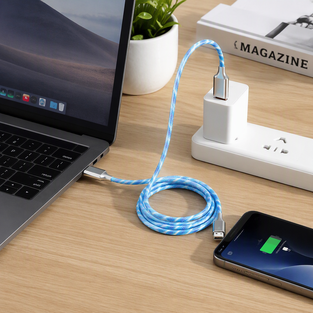 علبة مغلفة محمولة من طراز USB مزود بشحن متعدد الألوان details Picture