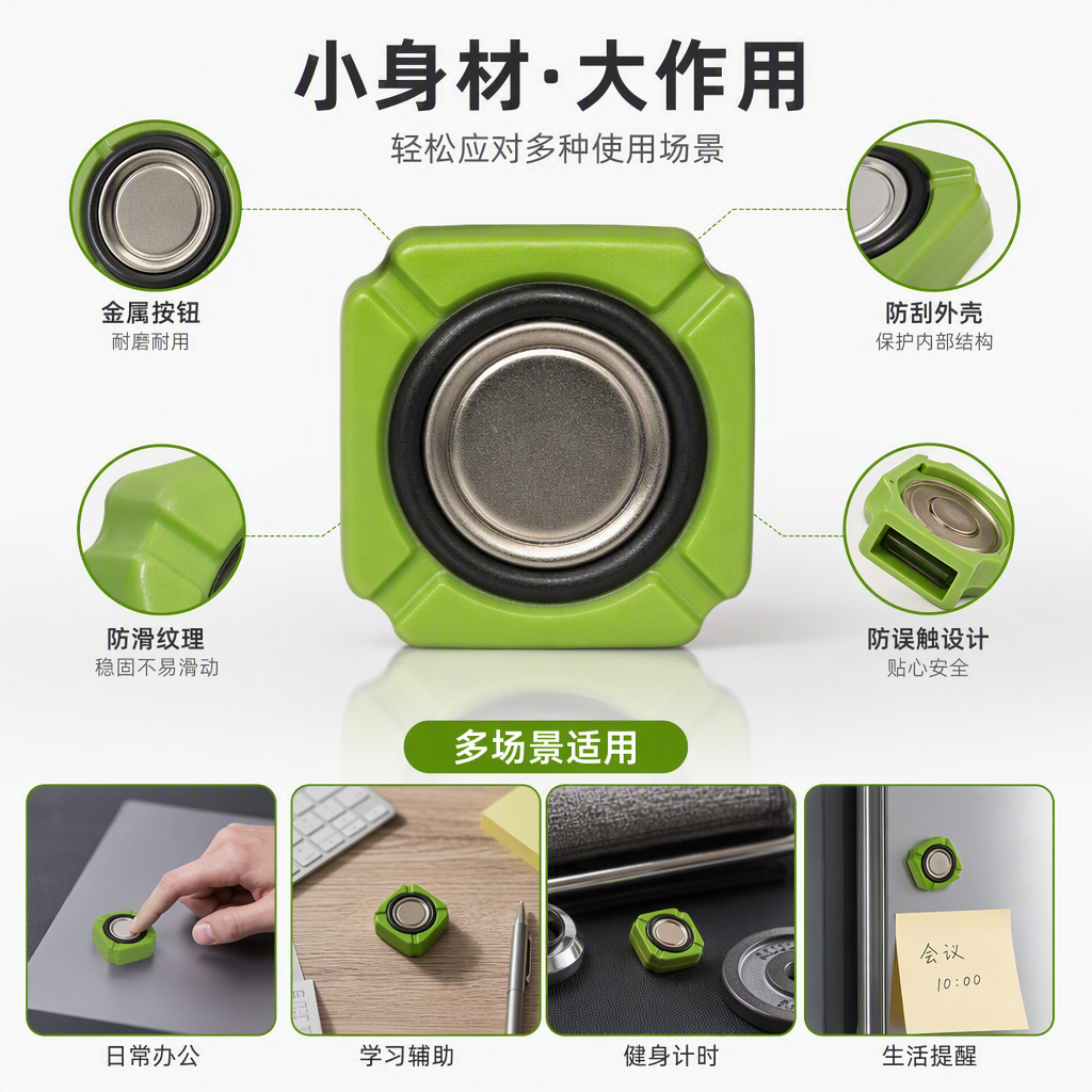 创意绿色方形烟灰缸简约时尚家用办公桌面装饰用品耐热耐用