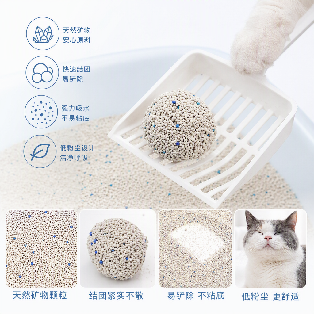 Pet cat cat cat arena rápida aglomeración fuerte absorción de agua Specification image