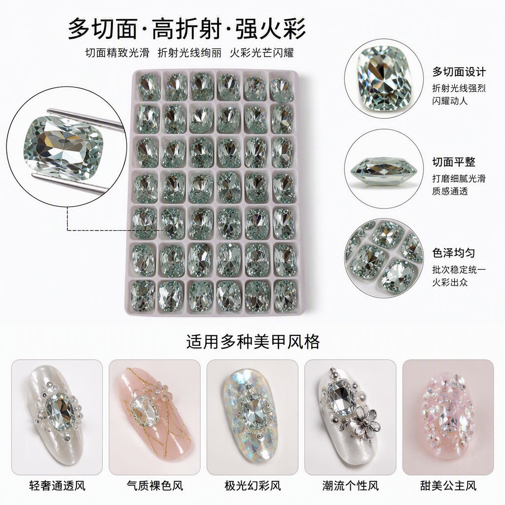 天然浅绿色水晶宝石饰品手链项链配件天然水晶能量疗愈首饰礼物