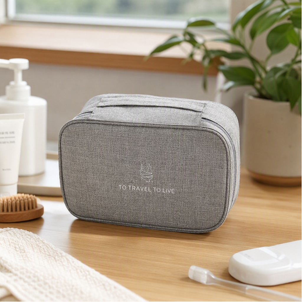 【CL】 26Q2#107 Multi-functional Large grey fabric storage bag, suitcase, clothes, toiletries, organizing bag, travel storage bag details Picture