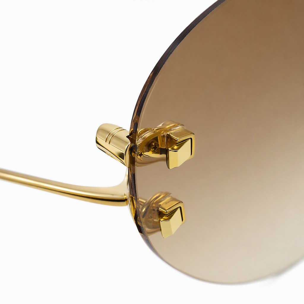 Fashionable golden frameless gradient sunglasses and polarized sunglasses are versatile and trendy for both men and women, providing UV protection in summer Application Scenario