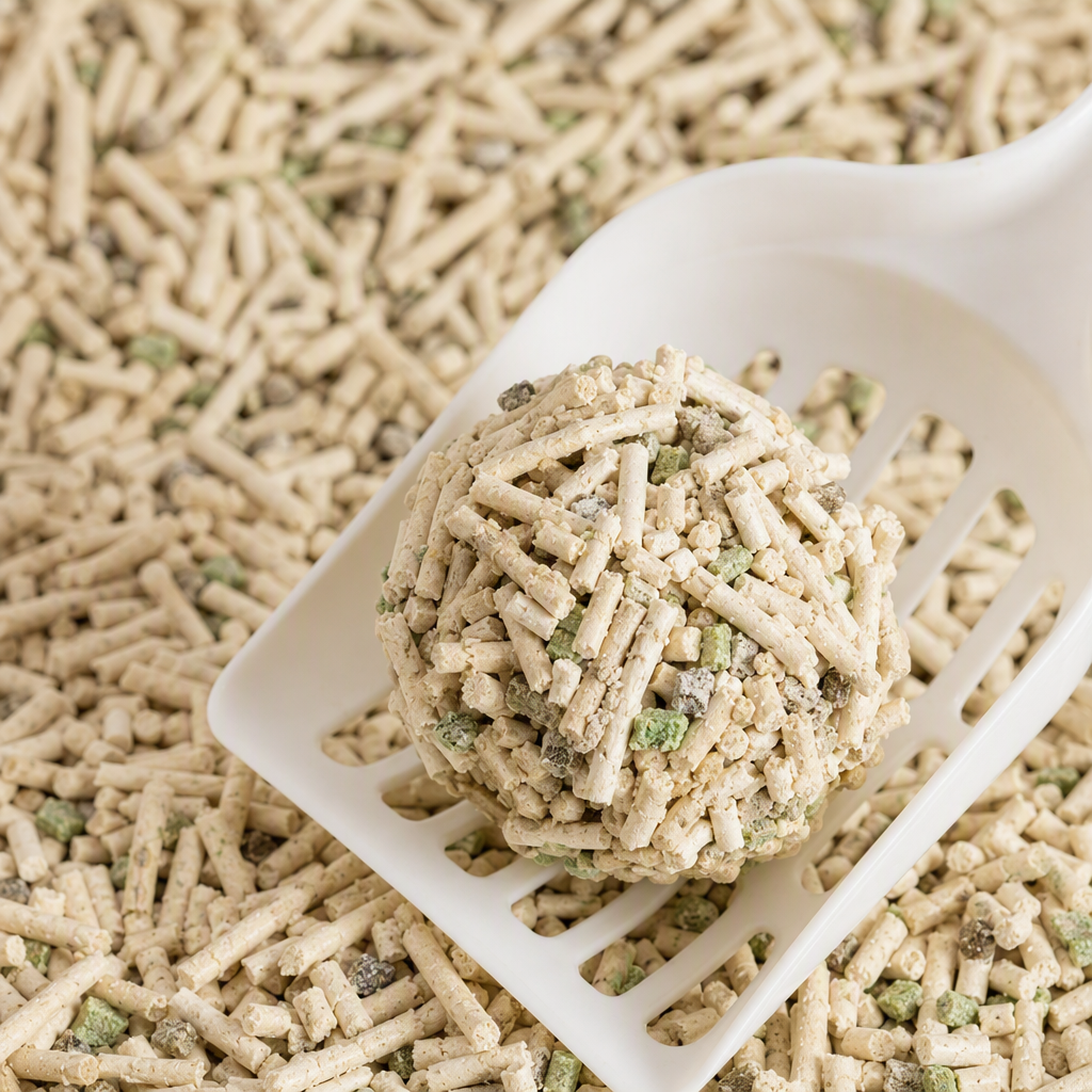 The pet cat litter and cassava blend is refreshing and odorless Application Scenario