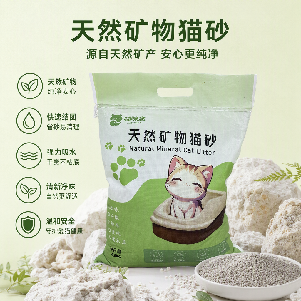 Pet cat litter is highly absorbent, gentle and safe