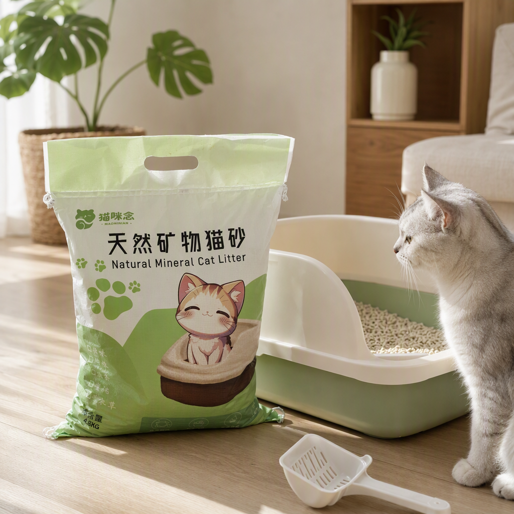 Pet cat litter is highly absorbent, gentle and safe details Picture