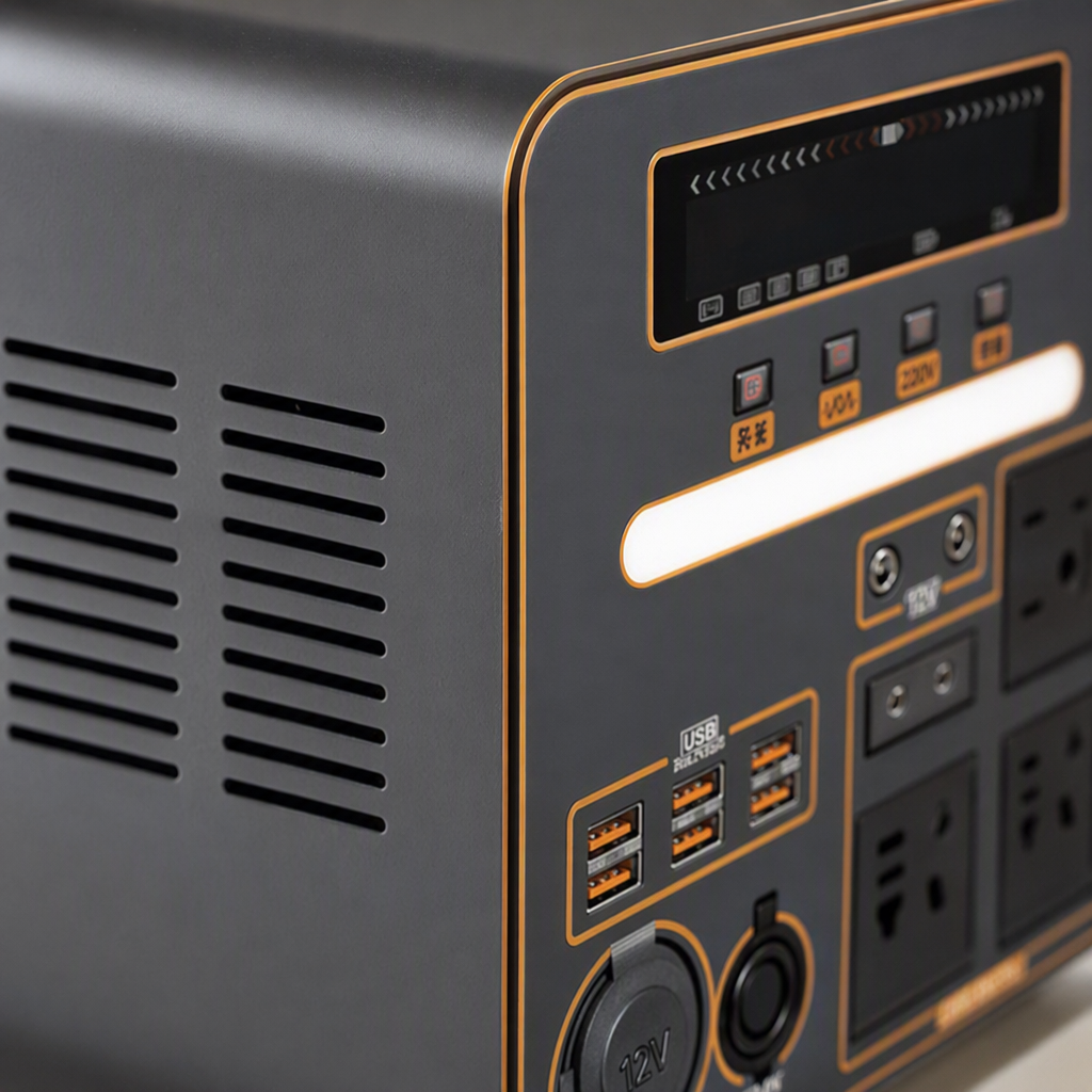 A fashionable and portable black large-capacity power bank that supports fast charging and is compatible with multiple devices. It is a portable power bank Application Scenario