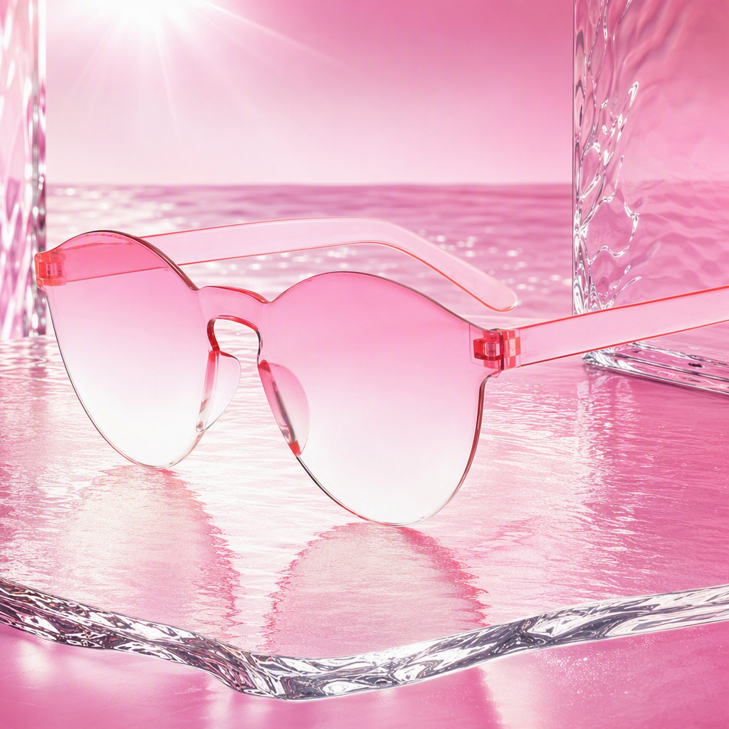 Tendencia de moda rosa gradiente gafas de sol polarizadas protección uv unisex gafas de sol Specification image