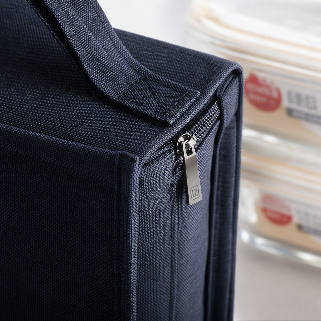 [CL] 26Q2#354 bolsa de aislamiento azul oscuro caja de almuerzo de vidrio bolsa de picnic bolsa de refrigeración portátil caja de aislamiento bolsa de papel de aluminio bolsa crossbangle suministros de viaje al aire libre Specification image
