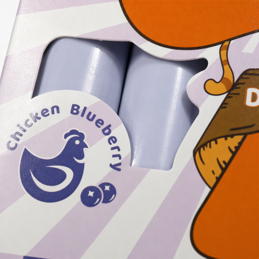 Pet wet food, cat strips, chicken, blueberry and smooth recipe Application Scenario