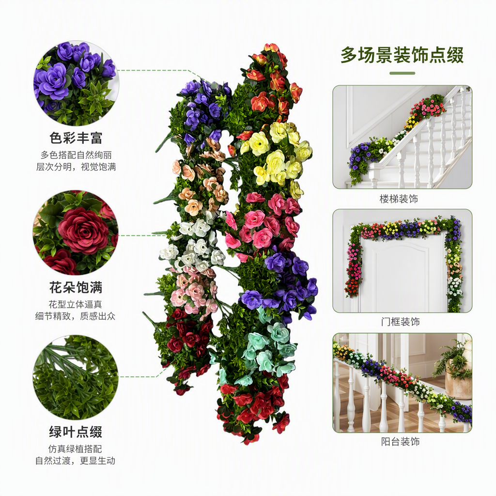 多彩人造花束装饰家居婚礼婚庆节日布置仿真花艺摆件礼品赠送