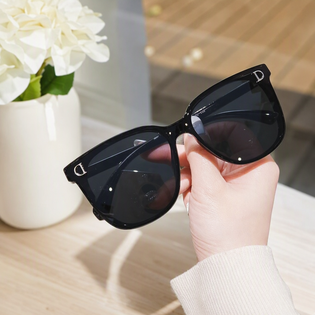 Fashionable polarized sunglasses for men, UV protection sunglasses, trendy driving sunglasses, black style, suitable for both men and women details Picture
