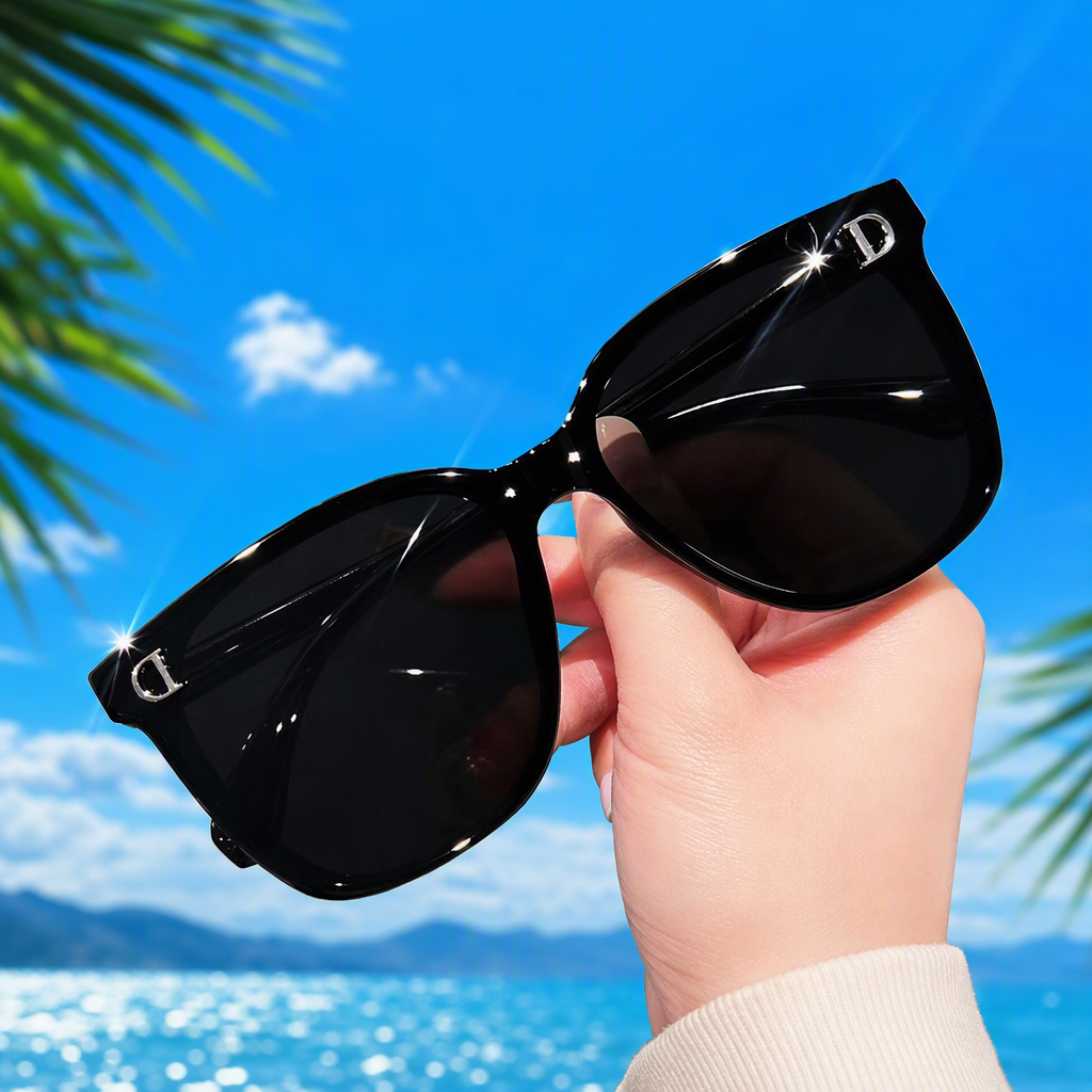 Fashionable polarized sunglasses for men, UV protection sunglasses, trendy driving sunglasses, black style, suitable for both men and women Specification image