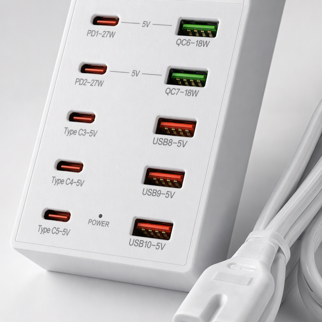 The multi-functional white portable charger packaging box is compatible with the mobile phone accessory storage box, which is simple and lightweight Application Scenario