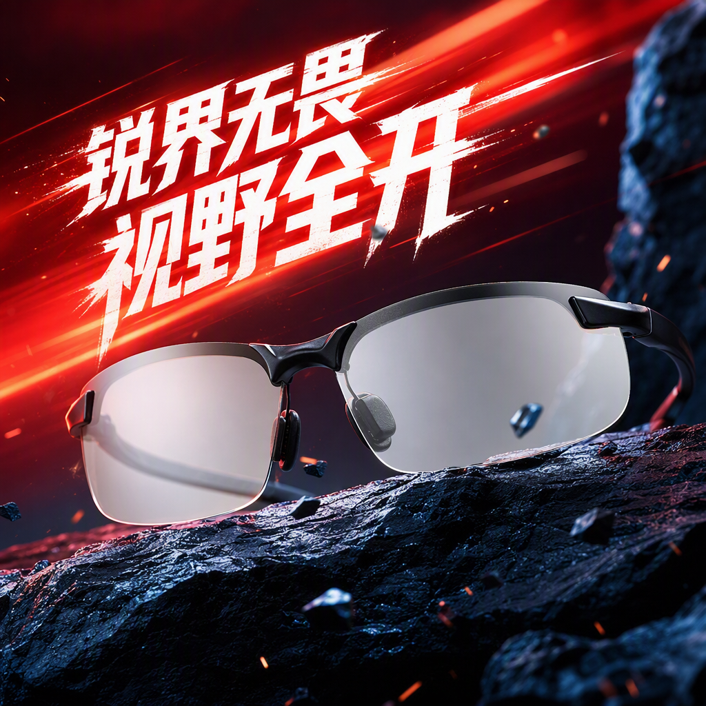 Fashionable color-changing lens black-framed glasses with UV protection, a trendy style suitable for both men and women Specification image