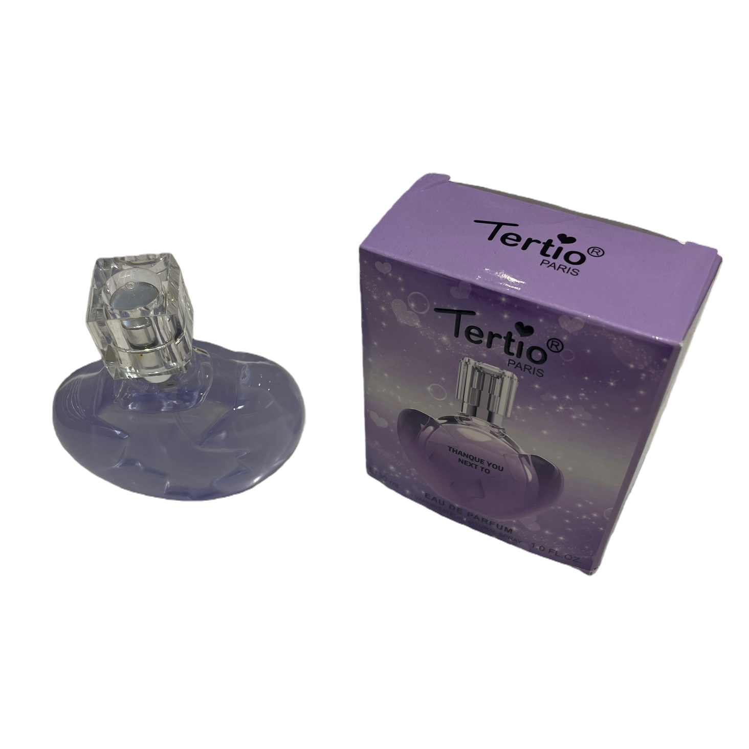 Purple perfume bottle, exquisite packaging box, fashionable and high-end ladies' fragrance gift box, gift set Item Picture