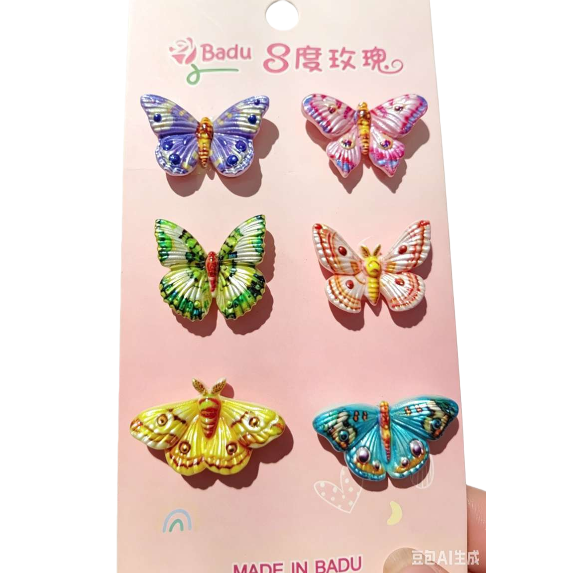 دبوس من نوع فراشة ملونة خلاقة Item Picture