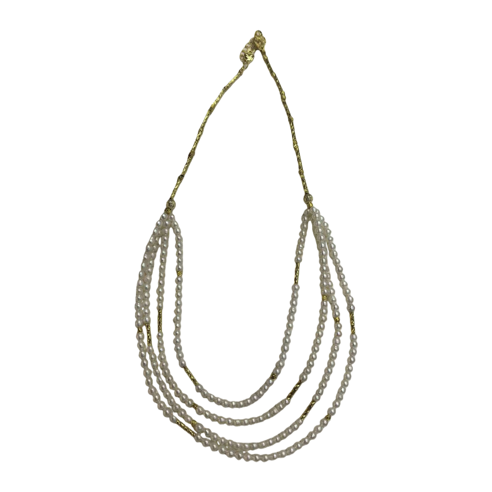 White pearl multi-layer necklace, retro, elegant, fashionable and versatile women's accessory gift Item Picture