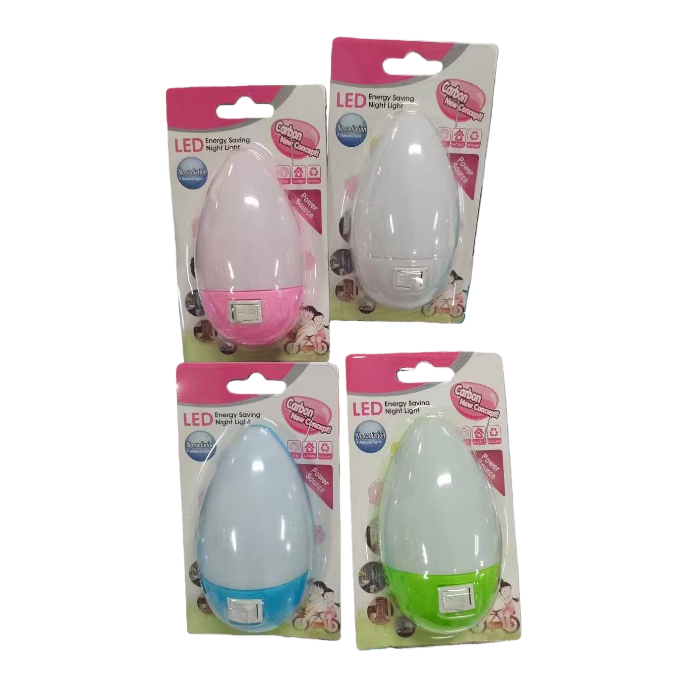 Huevo colorido LED pequeña luz nocturna ahorro de energía luz suave dormitorio cabecera de cama para niños decoración creativa lámparas de ahorro de energía Item Picture