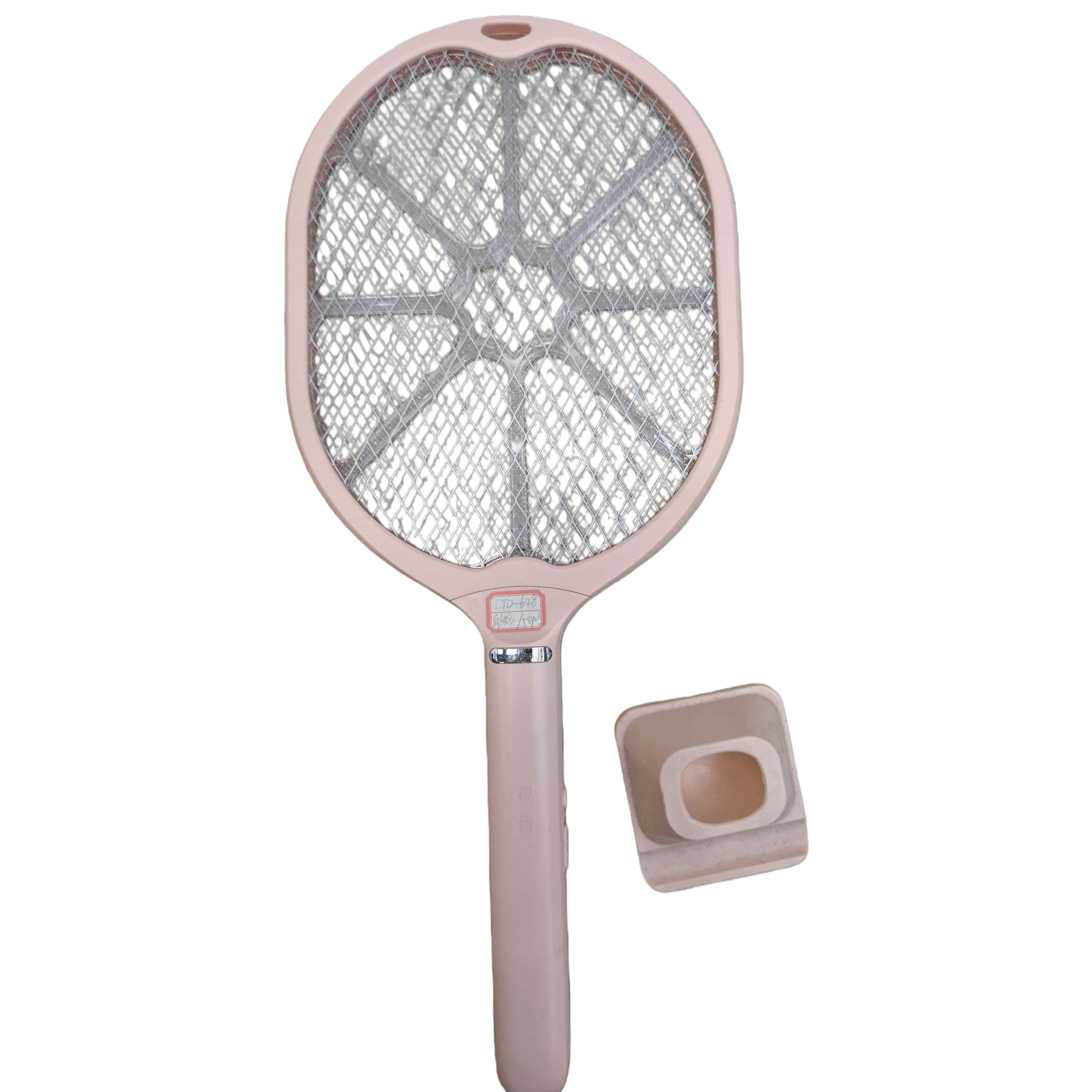 Pink portable electric mosquito swatter, hand-held mosquito killer, household mosquito repellent and catcher, rechargeable mosquito repellent wonder Item Picture