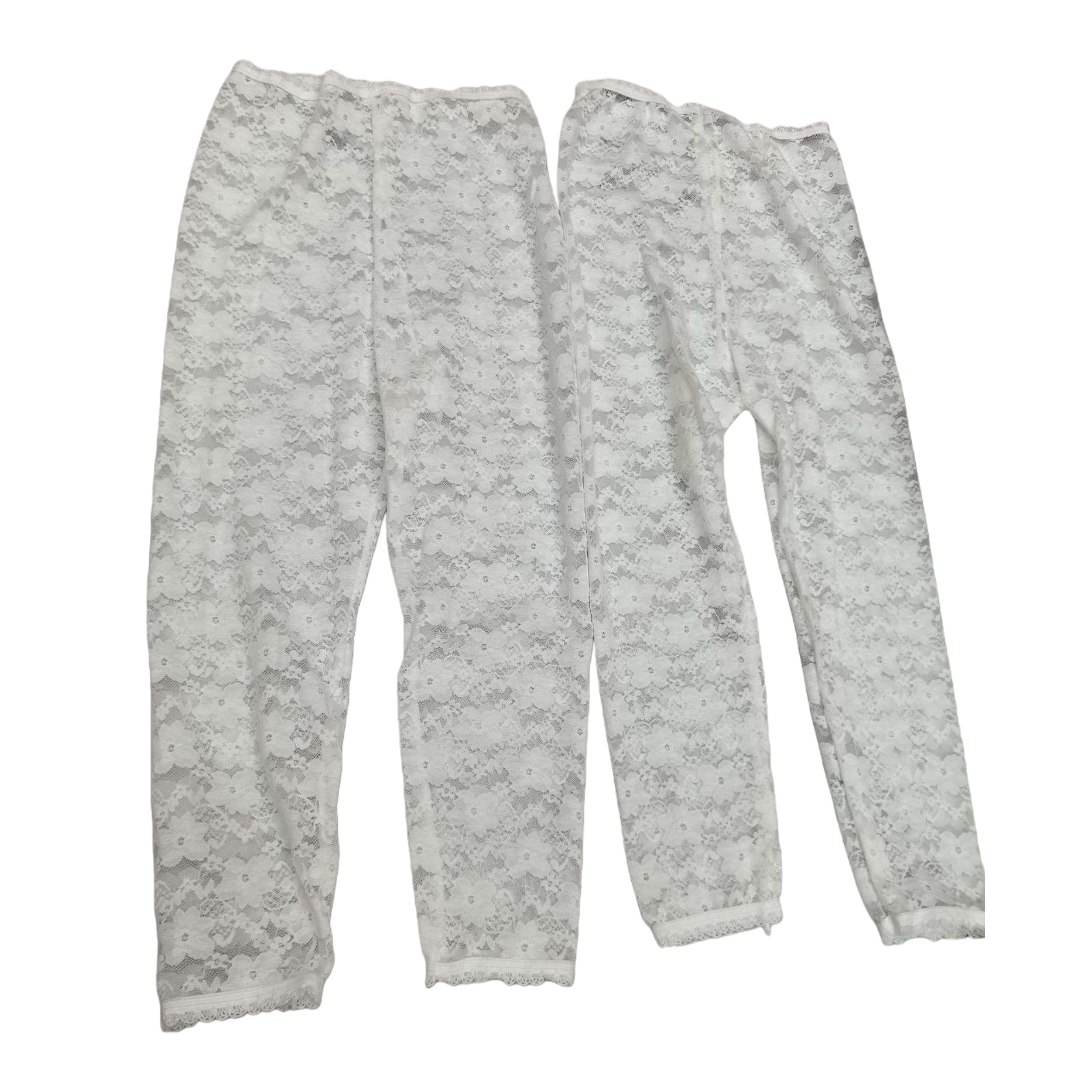Elegant white lace pants for women, high-waisted, form-fitting, versatile, sexy and slimming, a new fashion trend for spring and summer Item Picture