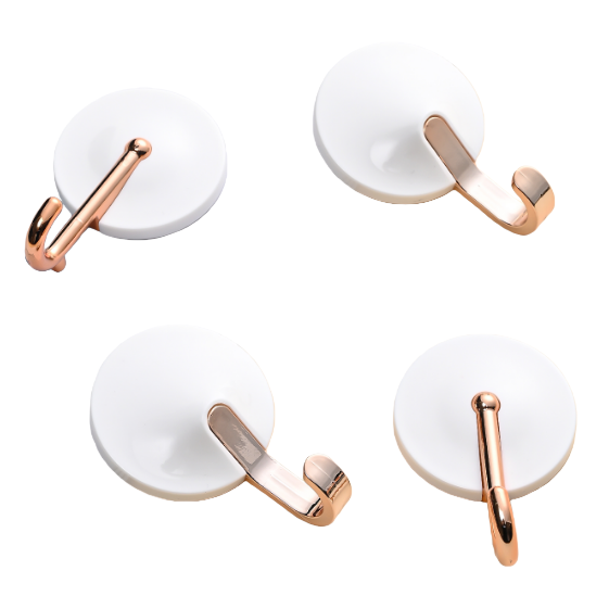 【CL】26Q3#2333 White circular suction cup hook Christmas Light Double-sided Attachment device Magic suction cup Strong adhesion Nail-free hook Application Scenario