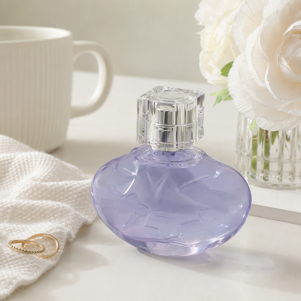 Purple perfume bottle, exquisite packaging box, fashionable and high-end ladies' fragrance gift box, gift set details Picture
