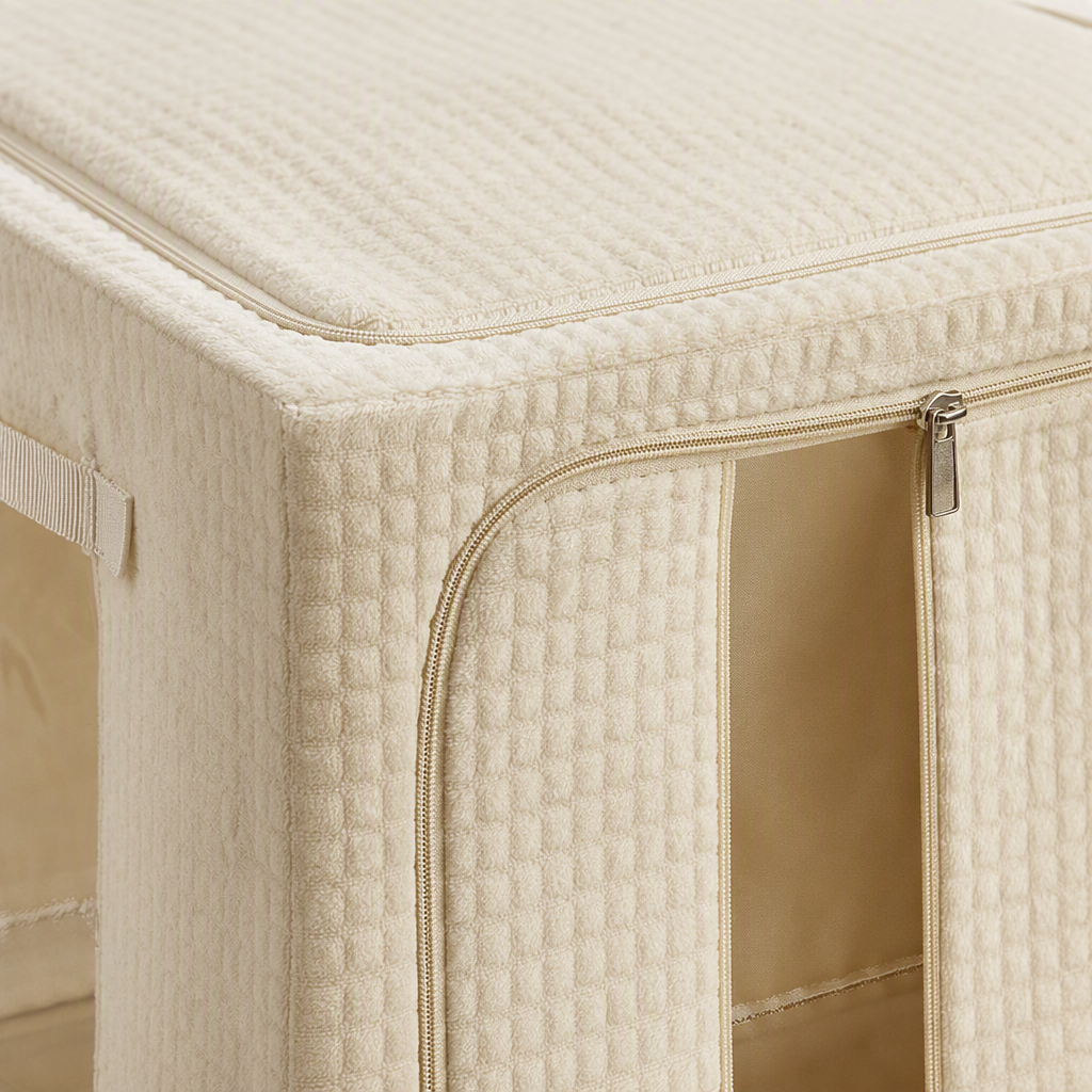 【CL】26Q2#523 Thickened plastic storage box, off-white storage box, durable organizing box, outdoor turnover box, multi-functional storage container Specification image