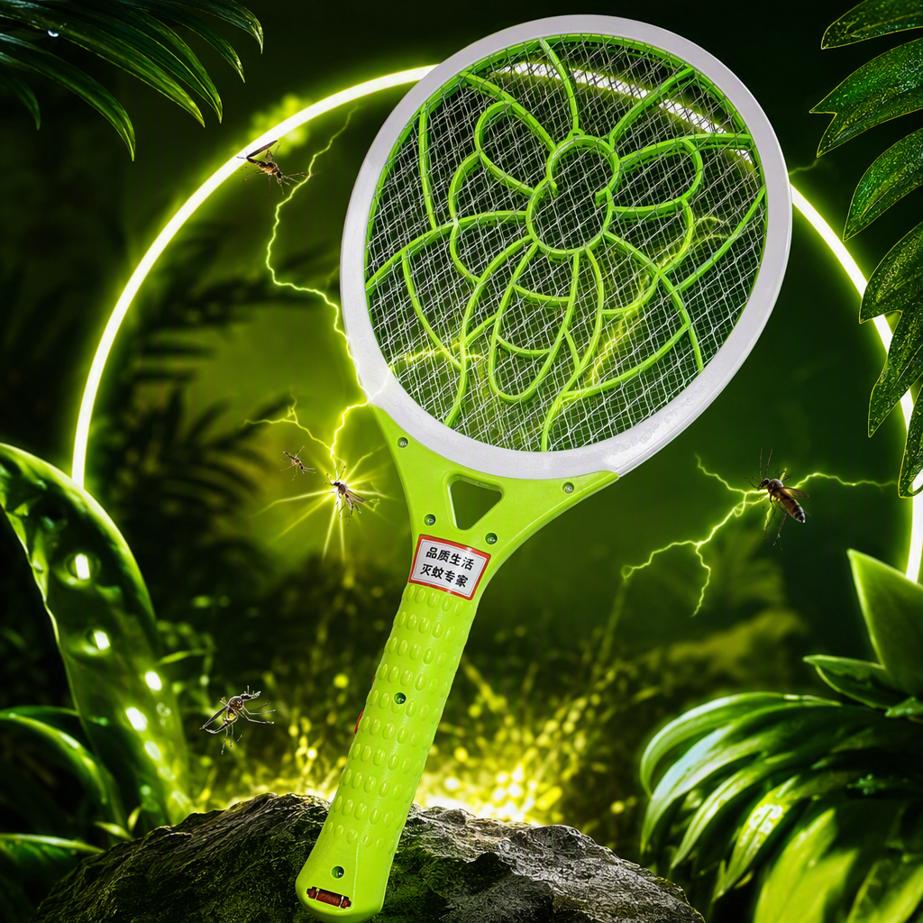 Environmentally friendly and green electric mosquito swatter, hand-held mosquito repellent, portable mosquito catcher for home use, rechargeable mosquito killer Specification image