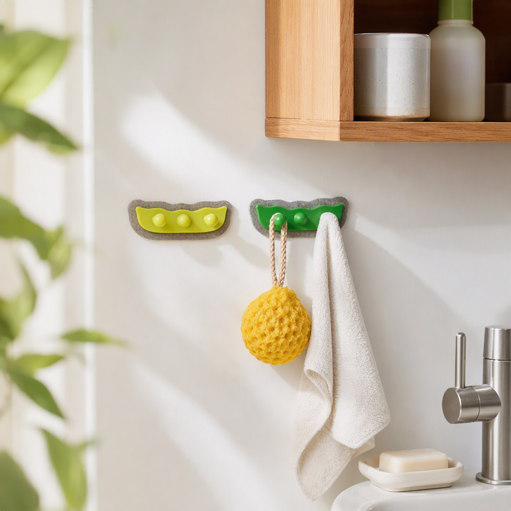 【CL】26Q3#2321 Multi-functional double-sided suction cup adhesive hook, no need for drilling, strong adhesion wall coat hook, practical household hook details Picture