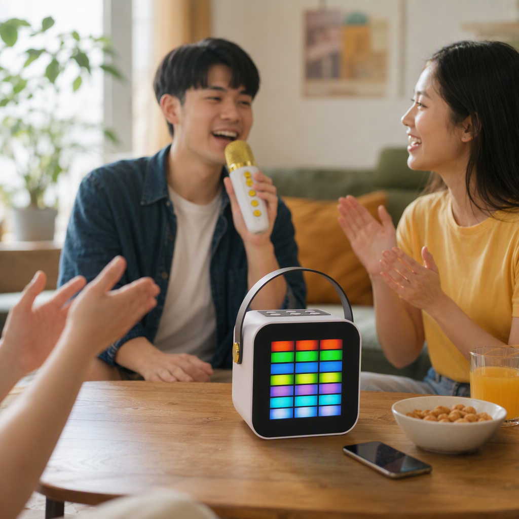 مجموعة مكبرات صوتية ملونة من ميكروفونات لاسلكية ملونة من طراز HIFi مزودة بأجهزة سمعية متعددة الألوان من طراز البلوتوث للترفيه والتسلية المحمولة details Picture