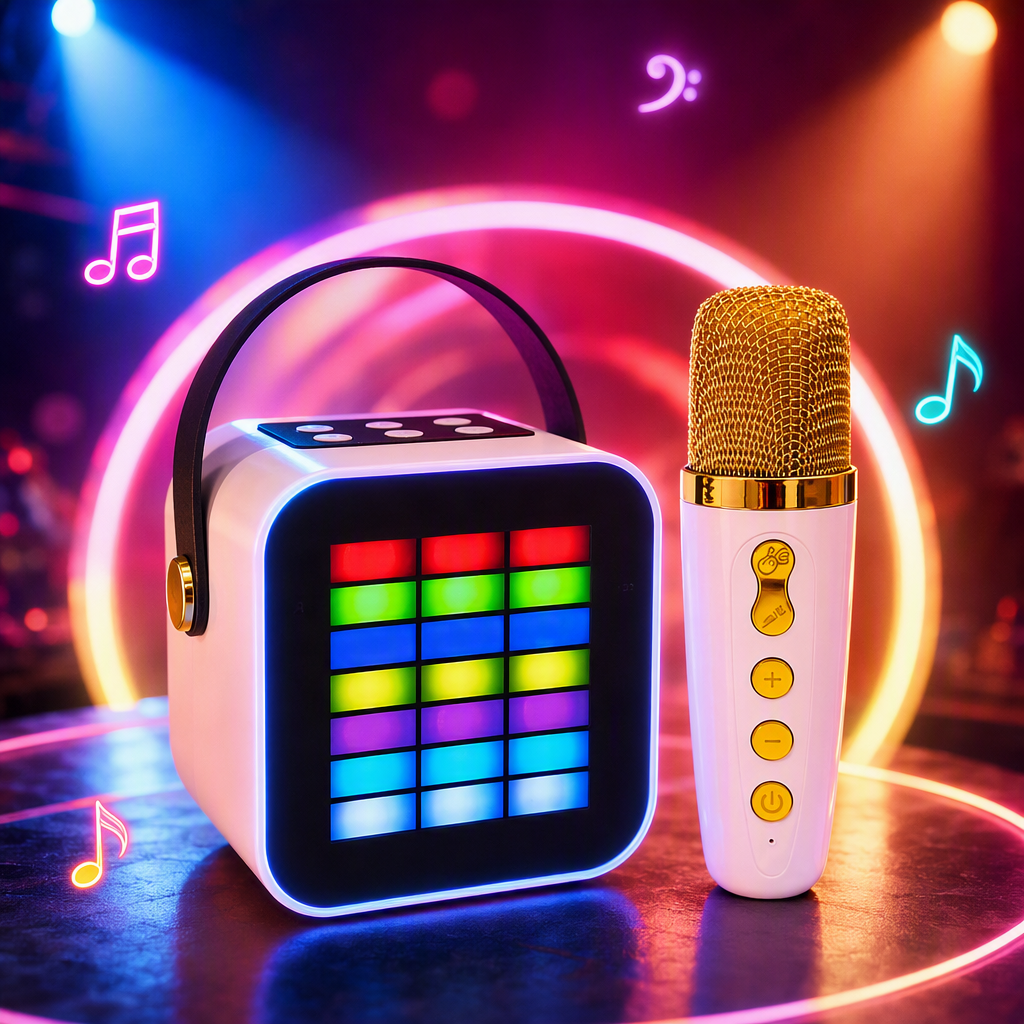 مجموعة مكبرات صوتية ملونة من ميكروفونات لاسلكية ملونة من طراز HIFi مزودة بأجهزة سمعية متعددة الألوان من طراز البلوتوث للترفيه والتسلية المحمولة Specification image