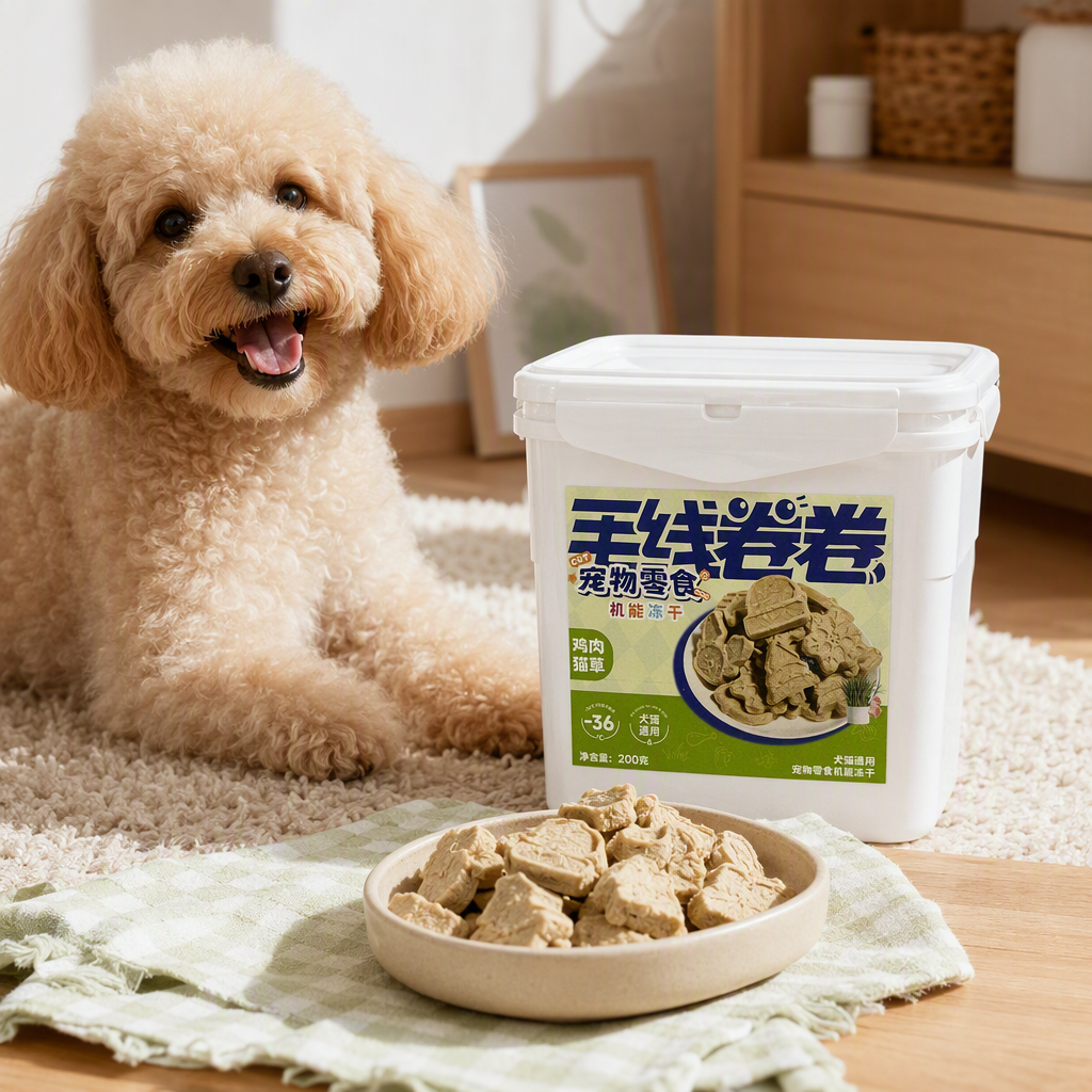 Contenedor de plástico blanco caja de almacenamiento de bocadillos para mascotas caja de almacenamiento de productos para mascotas lata de bocadillos para mascotas suministros de alimentación para mascotas de gran capacidad portátil details Picture