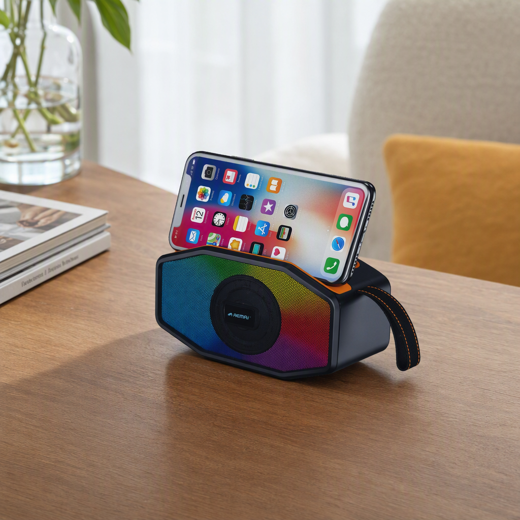 Colorful LED light Bluetooth speaker, portable mini wireless music player, multi-functional audio equipment details Picture