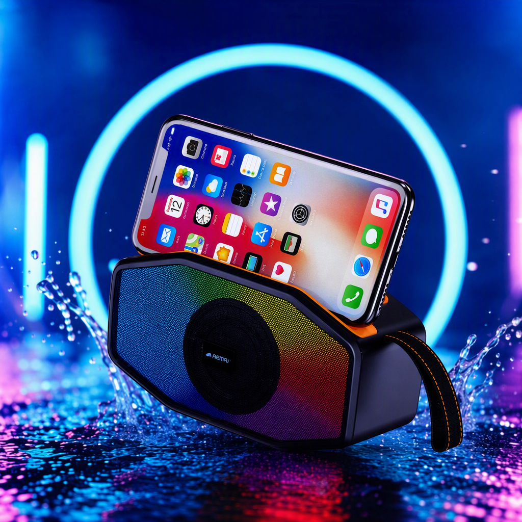 Colorful LED light Bluetooth speaker, portable mini wireless music player, multi-functional audio equipment Specification image