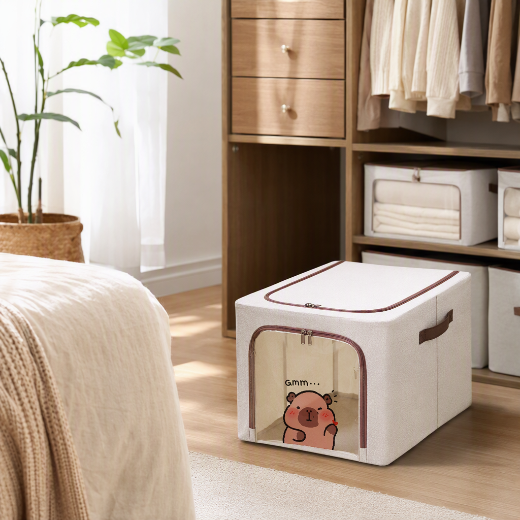 【CL】26Q2#904 Thickened plastic storage box, off-white organizing box, outdoor turnover box, storage box, storage box, plastic storage container details Picture