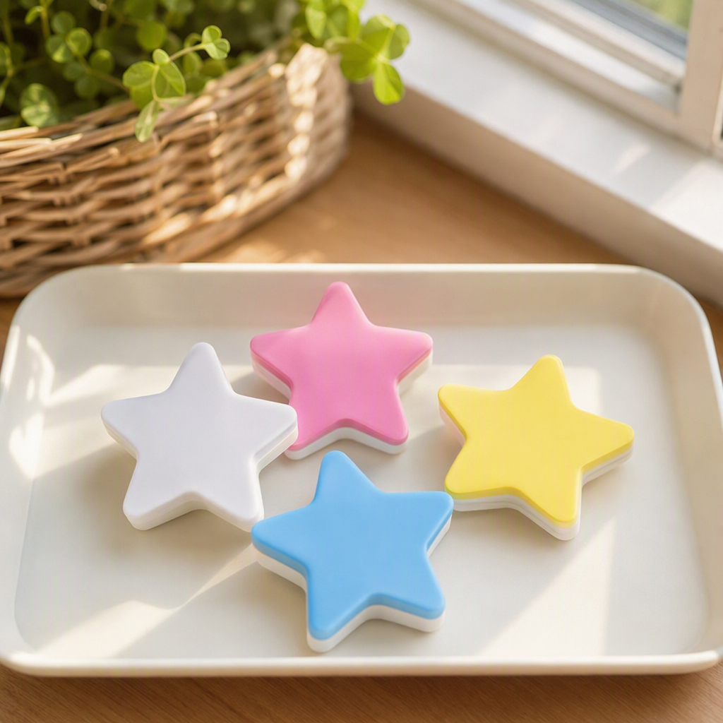Creative and colorful star-shaped AC mains LED night lights are cute and fashionable for children details Picture