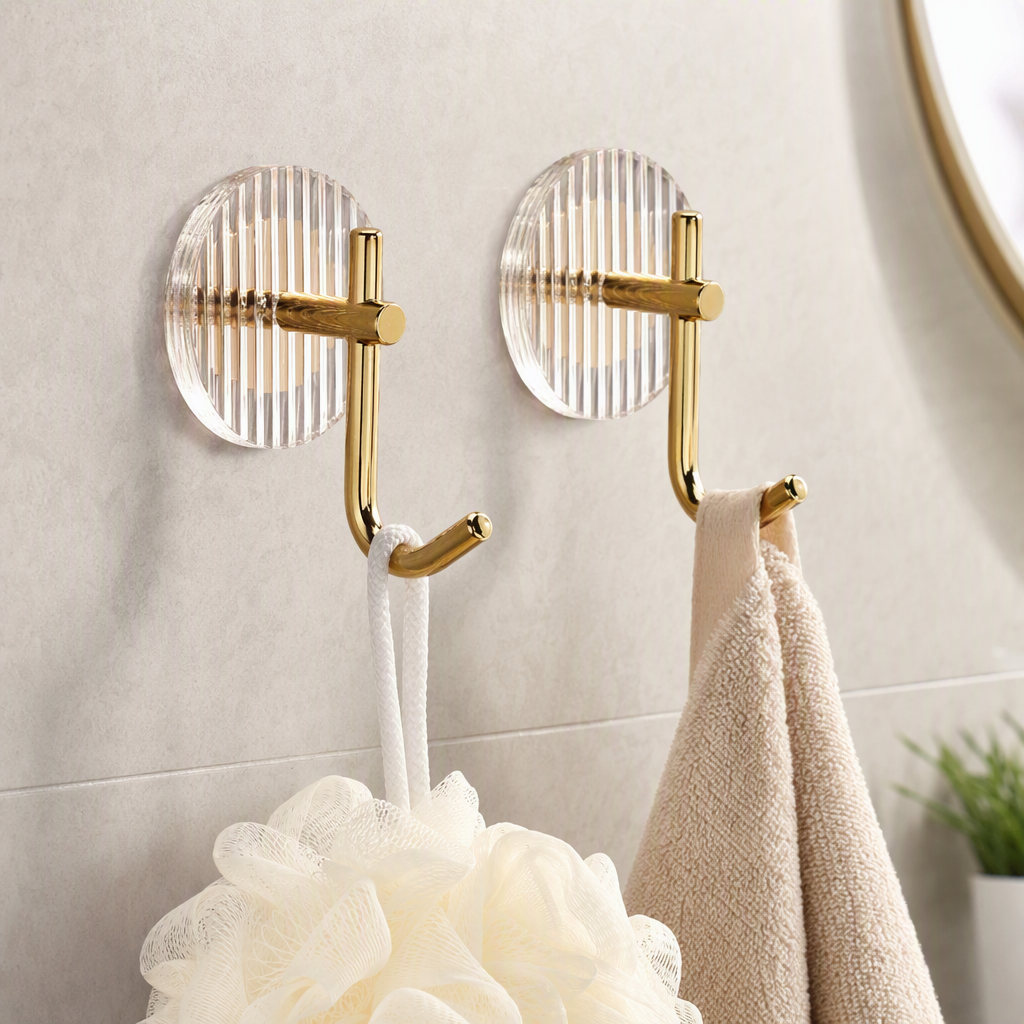 【CL】26Q3#2319 Multi-functional double-sided suction cup adhesive hook, no need for drilling, strong adhesive hook for kitchen and bathroom, blink-shaped decorative product details Picture