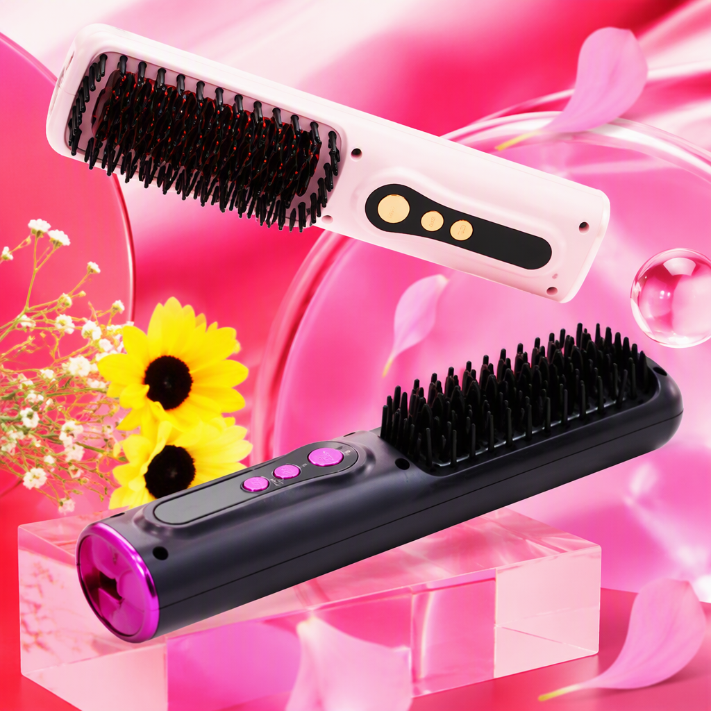 This multi-functional household hair straightener is a portable hair styling tool with multiple temperature control Settings, suitable for both men and women Specification image
