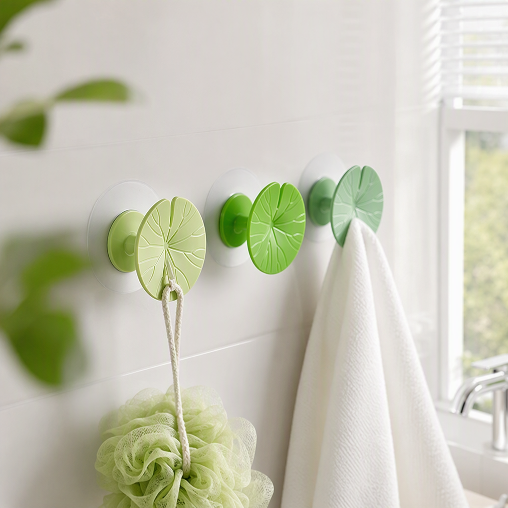 【CL】26Q3#2317 Multi-functional double-sided suction cup adhesive hook, no need for drilling, strong adhesion, kitchen and bathroom hooks, blinking creative decorative products details Picture