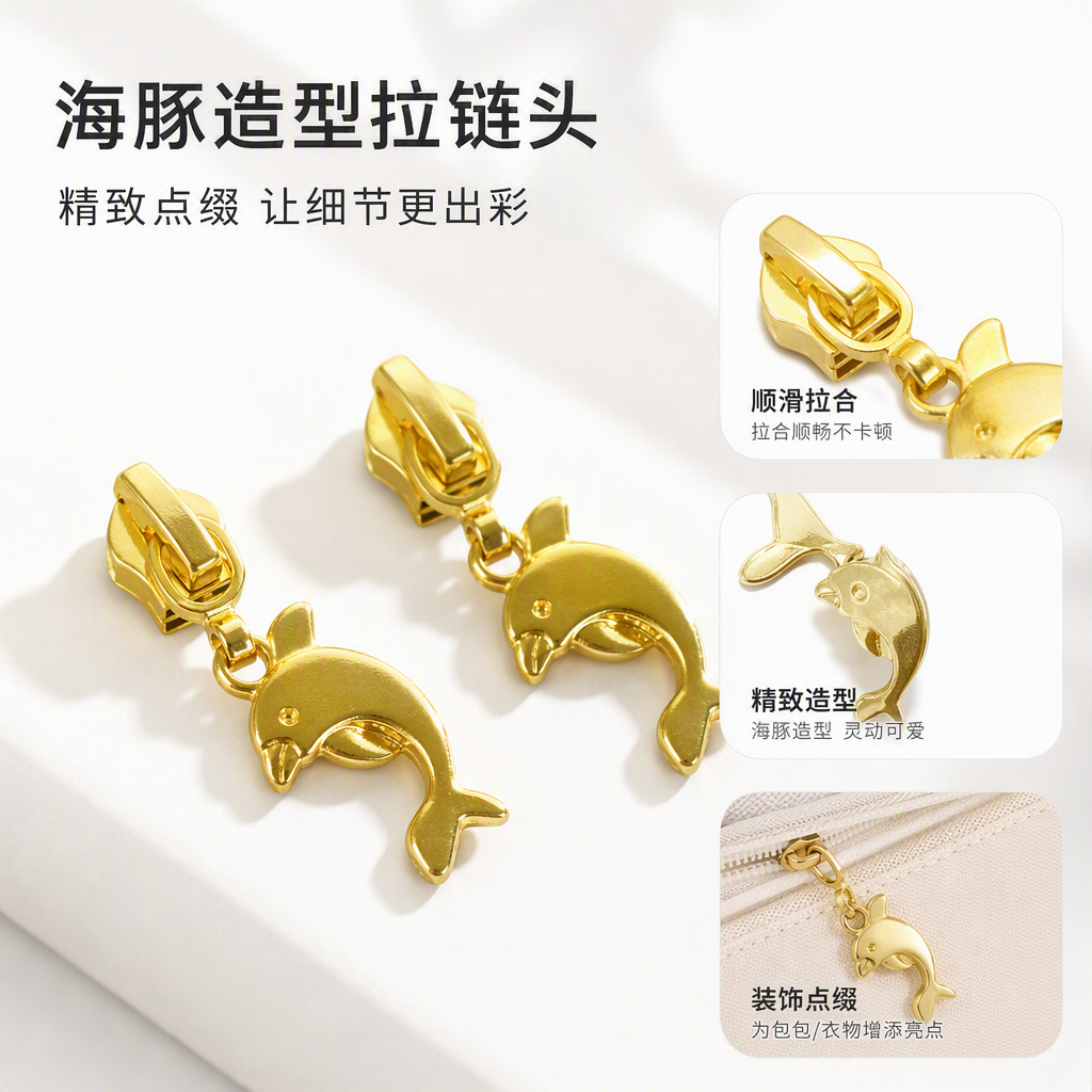 金色海豚造型耳环时尚简约个性百搭潮流耳饰女学生气质优雅配饰
