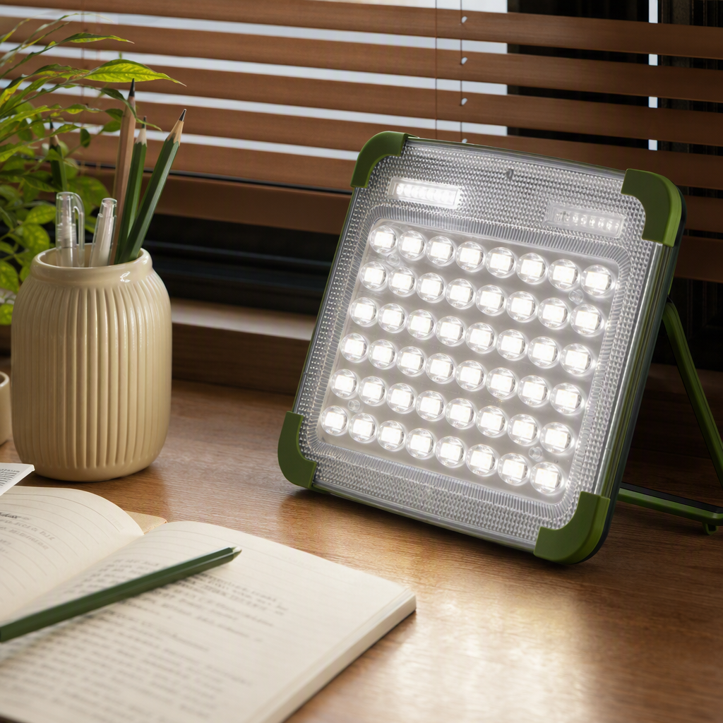 Environmentally friendly frame LED solar floodlight board, energy-saving and high-brightness, simple design for home, office and decorative lighting details Picture