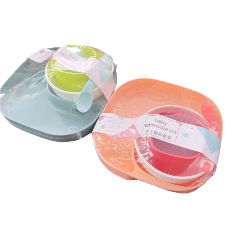 【CL】26Q3#6327 Baby Tableware Set PP Baby Colorful Feeding Tableware Set Infant Complementary Food Bowls and Spoons Training Tableware Safe, non-toxic, Durable Children's Tableware Set Item Picture