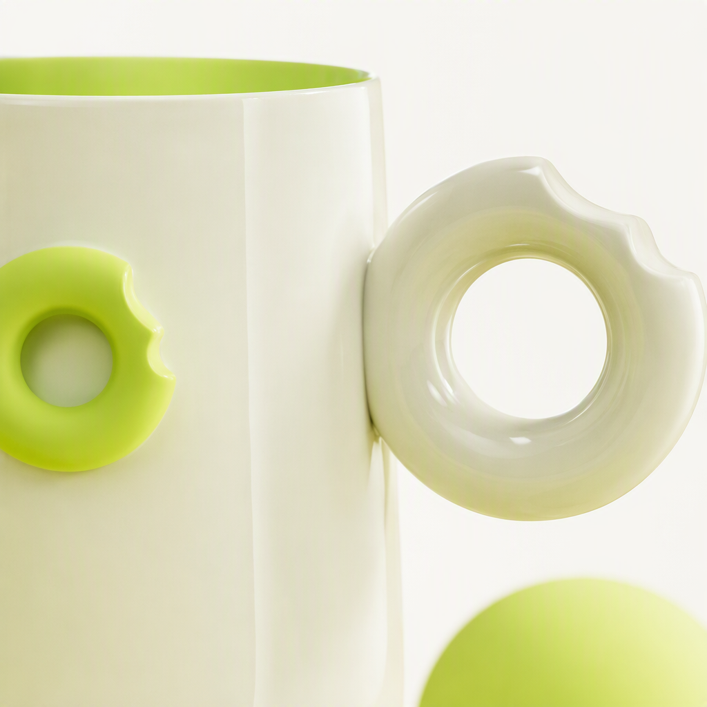 【CL】26Q3#7016 Donut Mouthwash Cup, Colorful and creative Ceramic Water Cup, simple and fashionable home and office coffee Cup, Personalized and trendy gift Specification image
