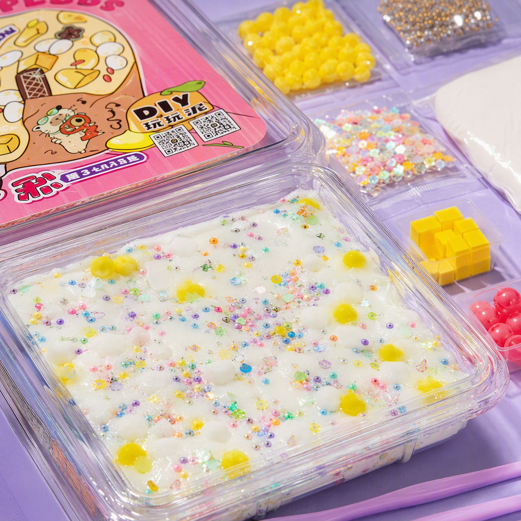 Destripando pequeños purés - super super mega bloque de yogurt DIY comida para jugar Item Picture