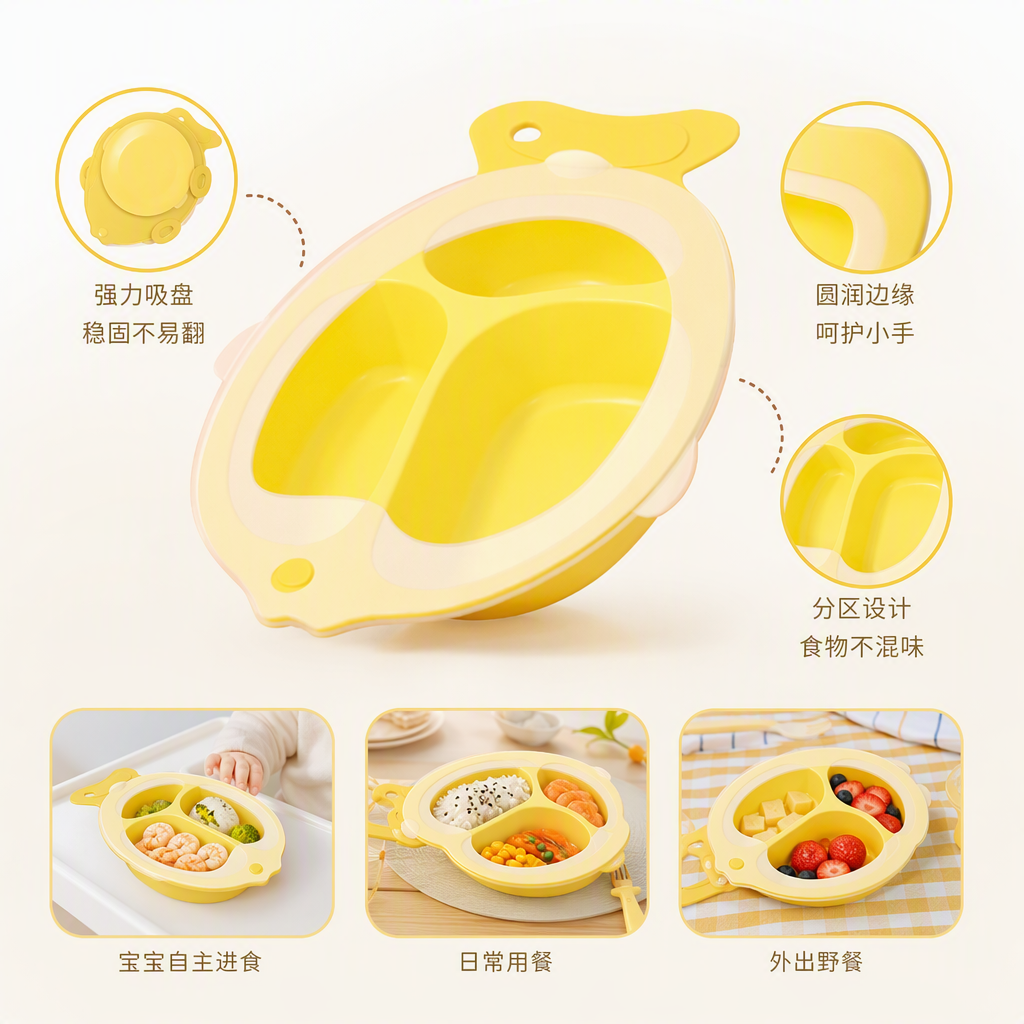 【CL】26Q3#6337 Small Fish Plate Creative Colorful Glass Ceramic Plate Set Household tableware Simple and Fashionable multi-functional Plate Essential for dining table