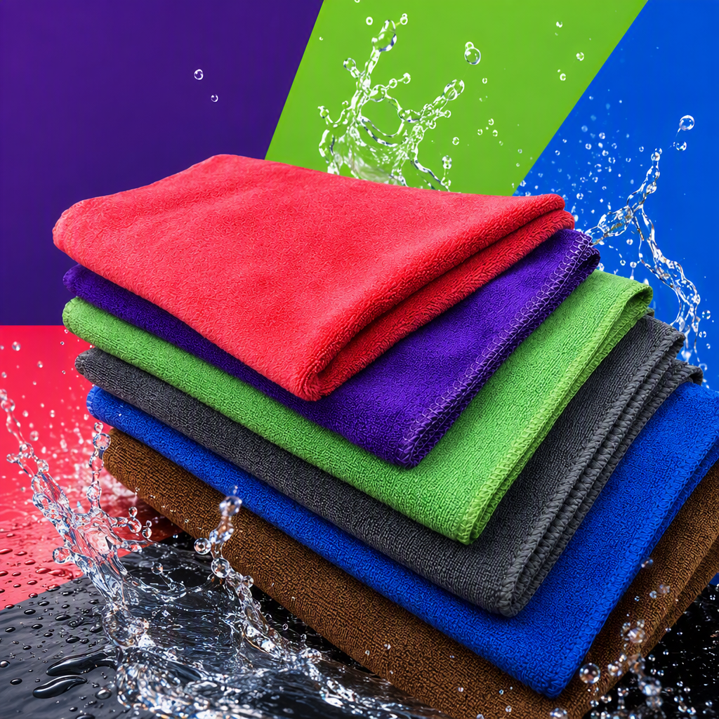Multi-color microfiber towel pile, soft and absorbent home bath towel, multi-color comfortable and quick-drying premium set Specification image