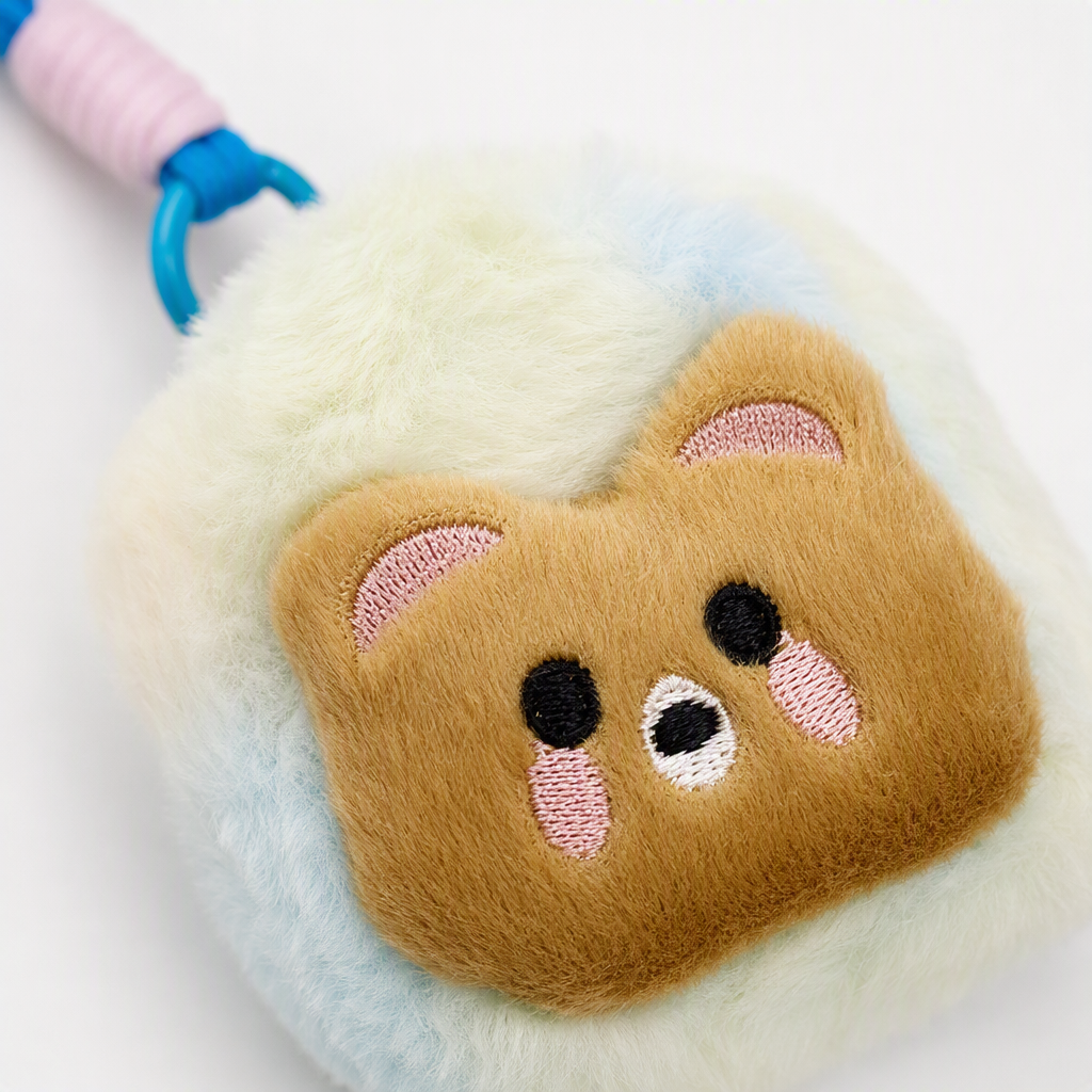 Cute cartoon plush tie-dyed cloud doll pendant, hanging decoration, backpack keychain, schoolbag decoration, children's coin purse, colorful rabbit fur round bag pendant, plush doll keychain, little rabbit doll hanging decoration, trendy accessories Item Picture